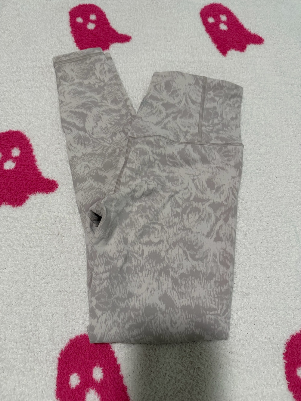 Athleta Light Taupe Textured Animal-Print Leggings - Size Small